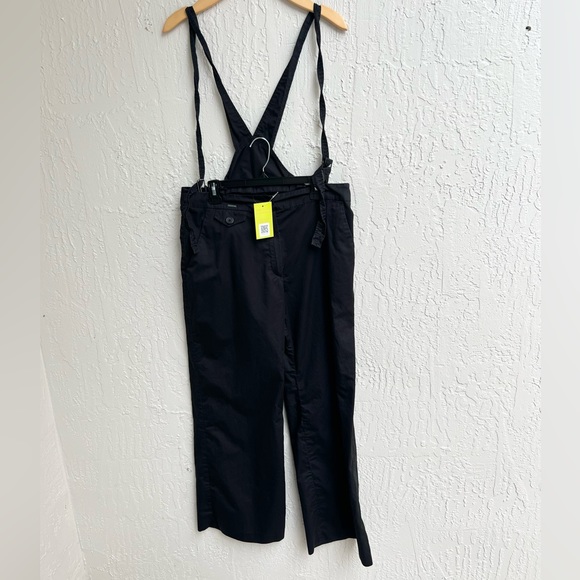 IXXS black wide leg pants with removable suspenders size 44/ 12 - Picture 1 of 10